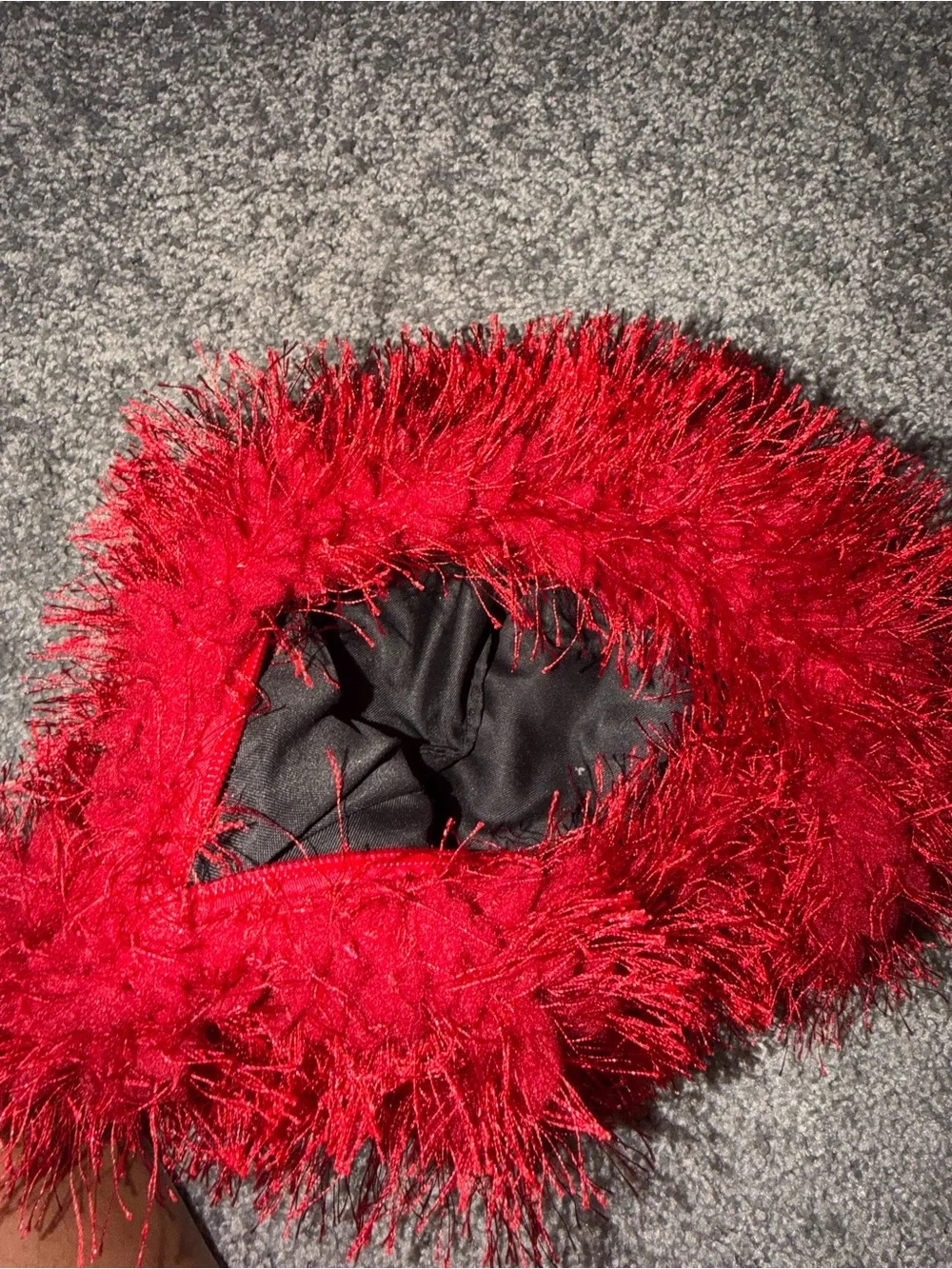 Red Fuzzy red purse -